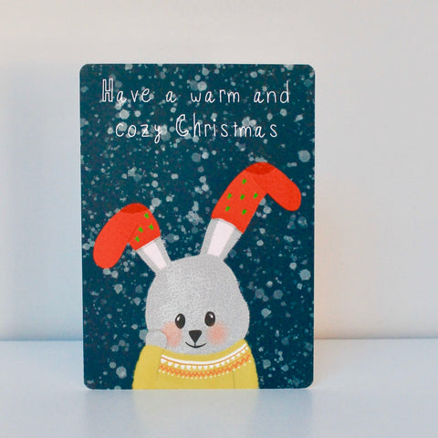  Rabbit Socks Post Card